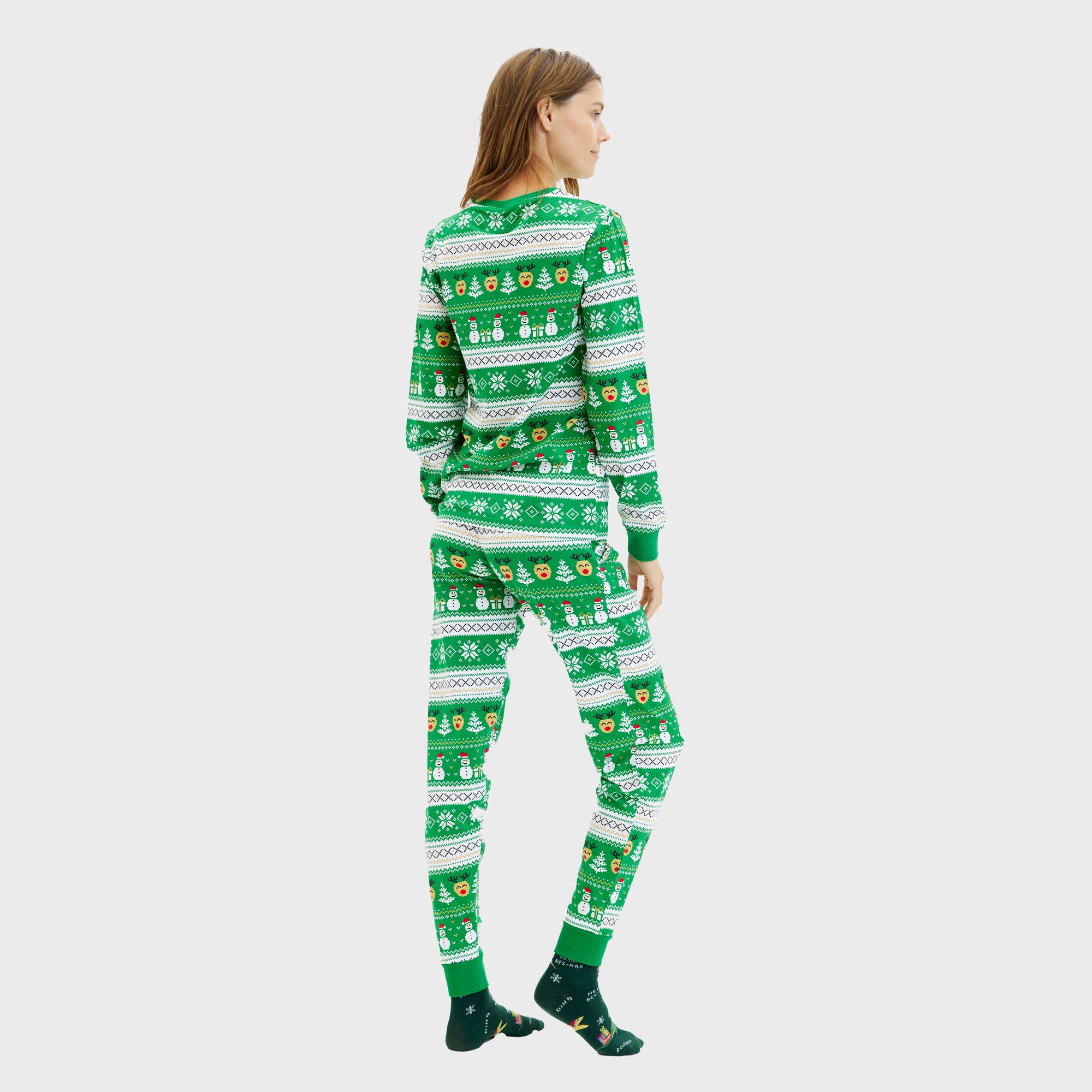 Ultimative julepyjamas grøn - Dame.